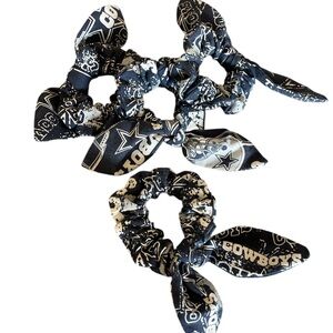 Dallas Cowboys Hair Scrunchies with bow. NFL football